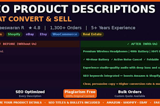 write SEO product descriptions for ecommerce stores