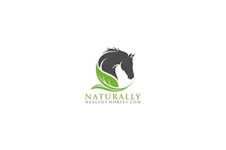 design awesome beautiful healthy horses logo