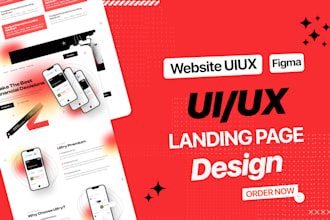 do figma landing page, saas landing page, figma design or website uiux