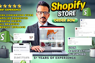 create drop shipping shopify store or dropshipping store
