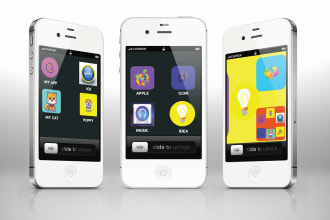 design iphone android app icon, icon set, logo, trendy and vector icon