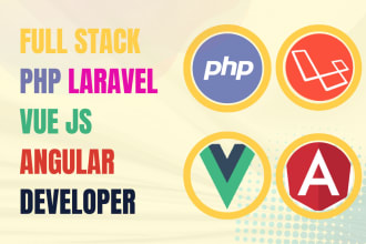 full stack php laravel, vue js and angular developer