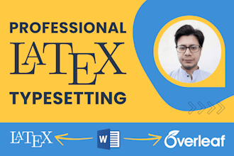 convert your thesis from word to latex or overleaf project