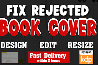 fix error, modify, resize, edit book and cover, manuscript amazon KDP
