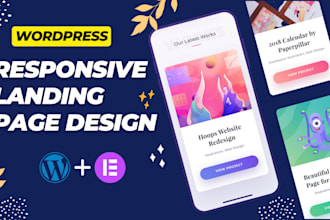 create wordpress website design and responsive wordpress landing page design