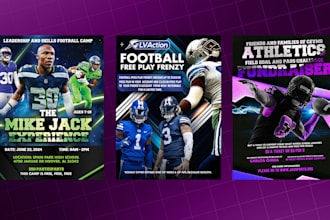 design professionally football sports flyer , sports poster