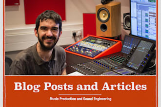 write articles about music production and sound engineering