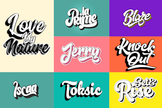 design custom typography t shirt and 3d text or font logo