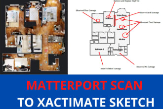 do matterport scan to xactimate estimation and sketches
