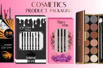 do makeup cosmetics label packaging design