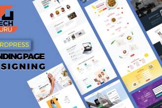create responsive landing page in wordpress