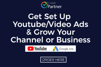 set up youtube video ads and increase your video views, sales etc