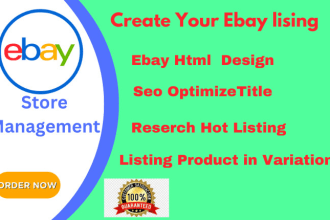 do ebay product listing SEO listing html description