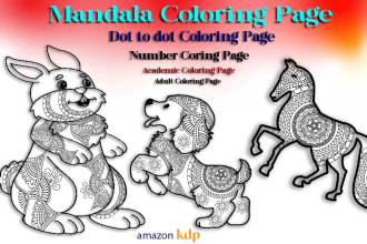 draw adult coloring book page for amazon KDP