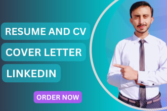write, edit, design and upgrade your resume ,cv, cover letter, linkedin profile