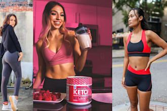 do fitness photography with model