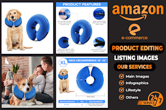 design amazon product listing images, infographics or amazon photo editing