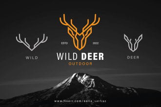 do modern line art text or badge logo design