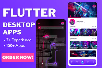 develop flutter desktop app for windows linux and macos