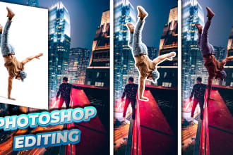 do photo manipulation, photoshop editing and design composition