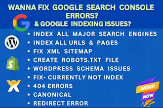 fix google indexing issue and search console errors