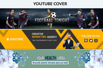 design youtube banner,facebook cover,social media header