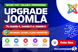 redesign upgrade migrate update site to joomla 4 joomla 5 joomla 6 or wordpress