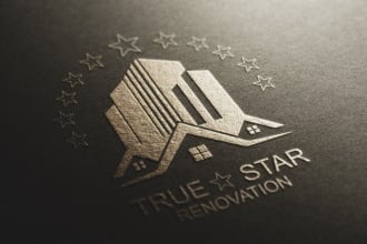 design home construction remodel roofing logo for you
