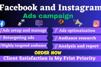 run facebook ads campaign and instagram ads