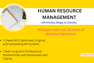 write best human resources articles and blog posts
