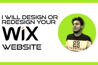 design or redesign wix website wix ecommerce website