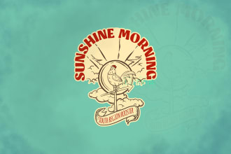 create hand drawn vintage retro illustration for your tshirt