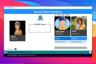 develop a student attendance system with id card generator