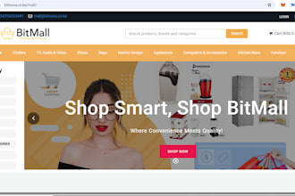 develop a full featured ecommerce website or store with payment integration