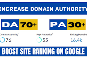 increase domain authority da 70 plus with SEO dofollow backlinks