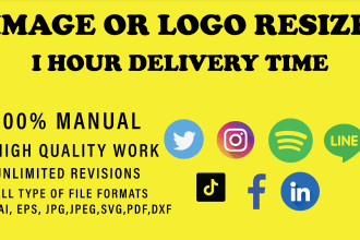resize logo for social media ecommerce or any other size