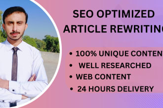 do amazing 2000 word seo article writing, rewriting, blog post, content writing