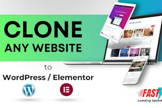 clone any website in wordpress elementor pro