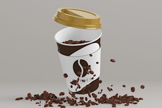 do creative design coffee mug or cup within 3 hours