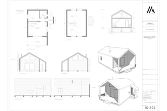 draft cabin, tiny house 2d floor plan, shipping container