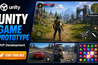 create a unity game prototype or mvp
