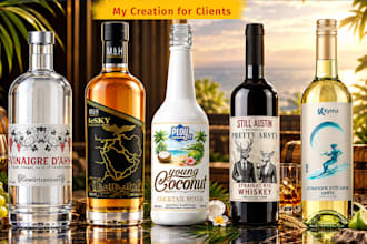 do luxury label design whiskey vodka gin wine liquor whisky