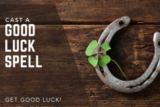 cast good luck spell using crystal powers