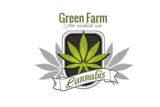 create premium quality cannabis, weed, hemp, cbd brand logo