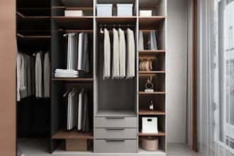 do professional interior design, 3d render for your dressing room