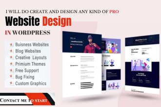 create responsive wordpress website design using elementor pro expert