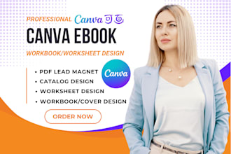 do canva worksheet, brochure product catalog retractable backdrop banner design