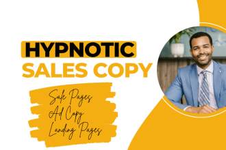 do sales copywriting for sale pages, ad copy or landing page