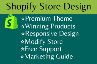 create profitable shopify dropshipping store or website