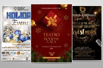 do ladies event, new year, christmas xmas party flyers